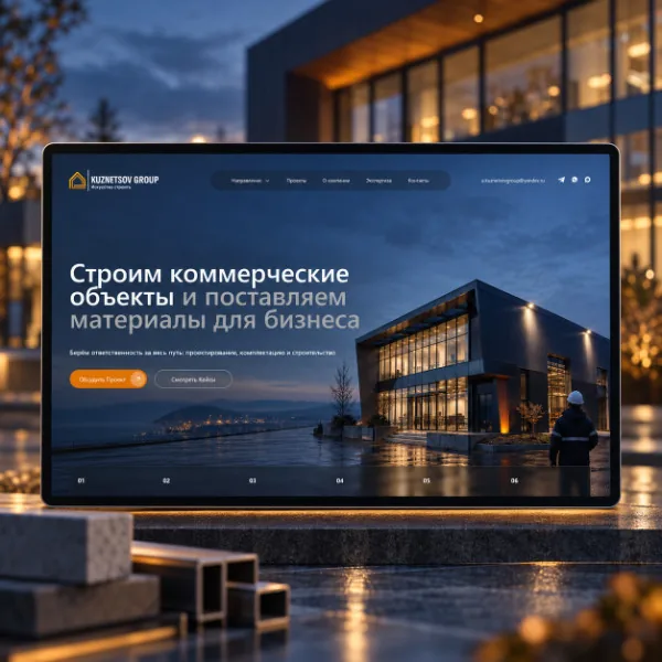 Сайт строительной компании Kuznetsov Group